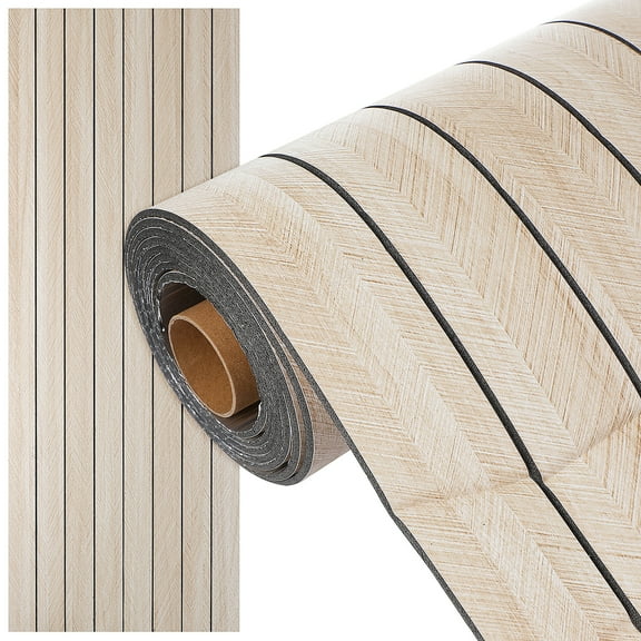 1 Roll Wood Grain Panels for Wall, 118"x 15.7" Self-Adhesive Soundproof 3D Wall Panel for Walls and Ceilings