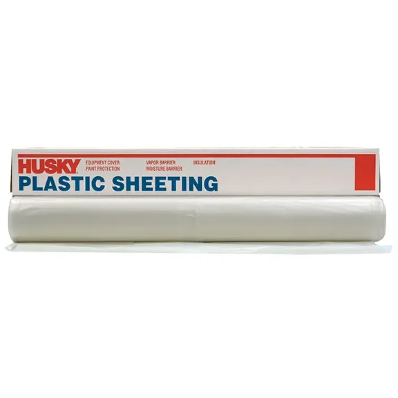 1-Roll of 12' x 100' Poly - America 312C Husky Clear 3-Mil Low Density Plastic Sheeting