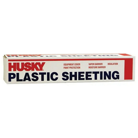 1-Roll of 12' x 400' Poly-America CF0112C Husky Clear 1-Mil Low Density Plastic Sheeting