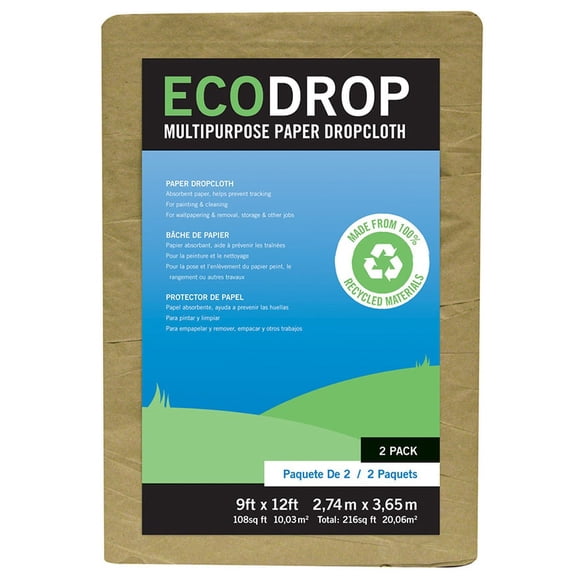 9812611,DROP CLOTHS,HEAVY KRAFT PAPER "ECODROP'',,Bagged,Size Ft=9 x 12