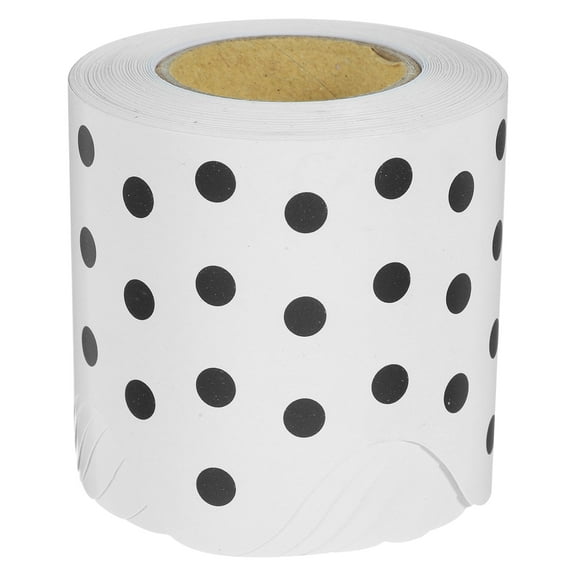 OUNONA White Coated Paper Bulletin Board Decor for School SelfAdhesive Border Trim 1 Roll