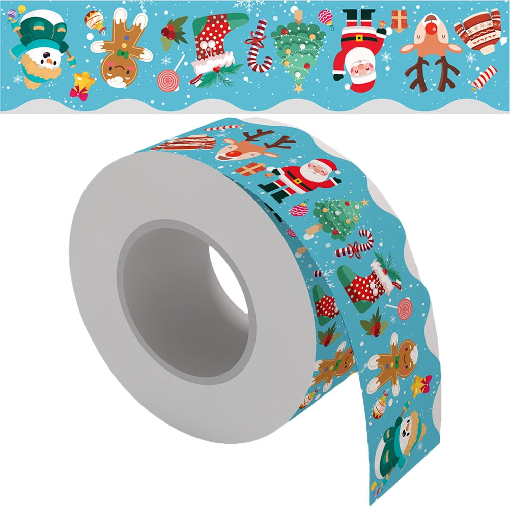 1 Roll of Cartoon Bulletin Board Border Christmas Border Paper ...