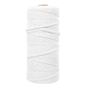 HEALEEP Cotton Rope for Binding with Hand Weaving White Thread for DIY Crafts and Kitchen Use