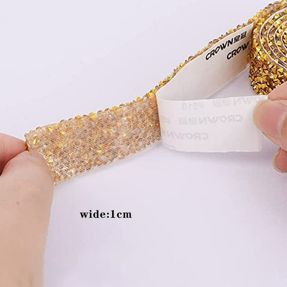 1 Roll of Crystal Ribbon Clearance! Self-Adhesive Crystal Crafts Ribbon Wedding Cake Birthday Crafts Decorations