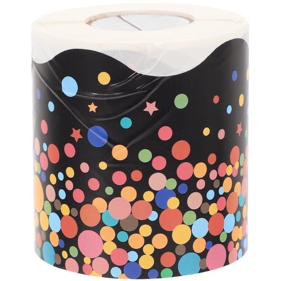 HOMEMAXS Black Copper Plate Sticker for Decor Classroom Wall Decors Bulletin Board Border Trim 1 Roll