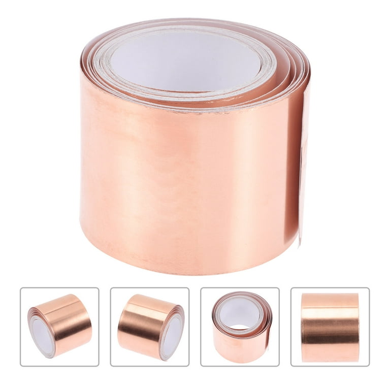 ULTECHNOVO 3 Rolls Tape Adhesive Copper Foil Tape Conductive Copper Tape  for Grounding Copper Shielding Tape Shielding Copper Tape PVC Tape Roll