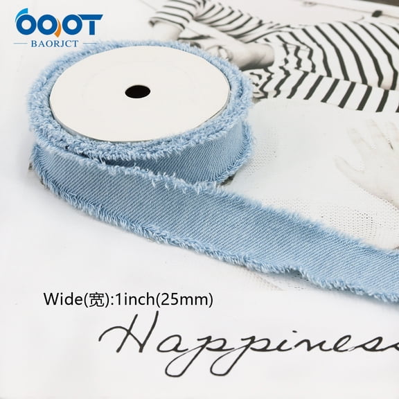 USHOBE Decorative Sky Blue Polyester Ribbon Roll for DIY Bow Making and Wrapping