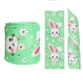 thumbnail image 1 of 1 Roll1 3.3 Yards 2.5inch Spring Ribbon Easter Bunny Burlap Ribbon for Spring Holidays Gift Wrapping Bow Wreath Making Easter Party Decorations, 1 of 6