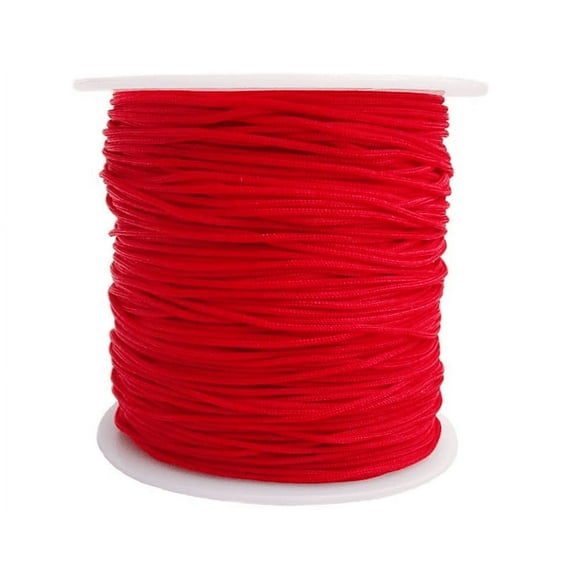 1 Rolls 1mm Elastic String Cord, Topboutique Elastic Thread Beading String Cord for DIY Jewelry Bracelet Making, 100 Meters/Roll (Red)