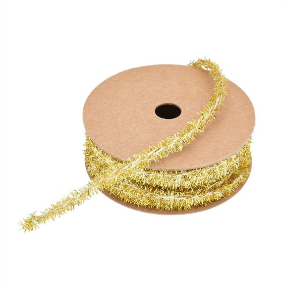 1 Rolls Christmas Tinsel Ribbon Metallic Garland Tinsel Garland Christmas Metallic Tinsel Ribbon Glitter Tinsel Ribbon for Christmas Wedding Birthday Party Decorations