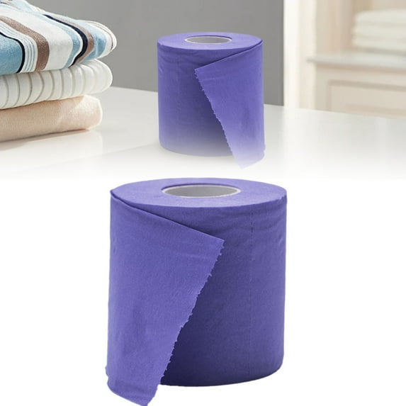 1 Rolls Colored Toilet Paper Multicolor Funny Novelty Toilet Paper Gift Sustainable and Soft for Home Decoration, Office, Halloween, Fall, Xmas Party, Camping, Travel(Purple)