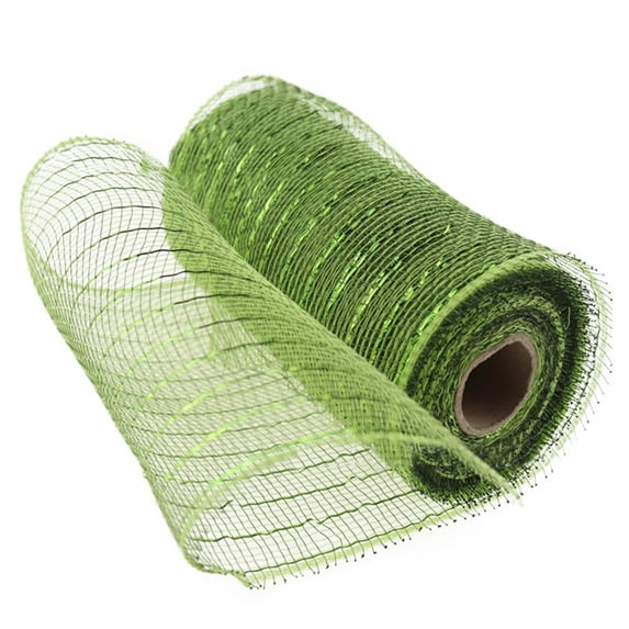 1 Rolls Poly Deco Mesh,15cm Wide Deco Poly Decorative Mesh Ribbon Wrapping Ribbon Rolls,Party and Decorating Supplies,for Home Door Wreath Decoration DIY Crafts Making(military green)
