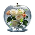thumbnail image 1 of Desktop Ornament - Desktop Dress Up - Floral Starry Acrylic Decor 2D Tabletop Ornament - 1 Romantic Flower Starry Sea Apple-Shaped 2D Flat Acrylic Desktop Bedroom Decoration, 1 of 8