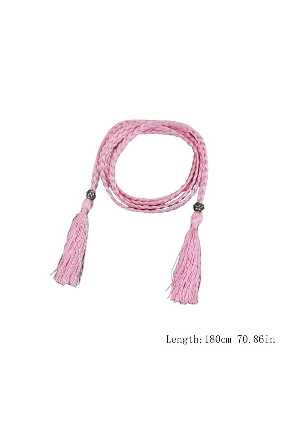 1 Rope 1Pc Women Tassel Belt Woven Knot Decor Waist Rope Tie Waistband