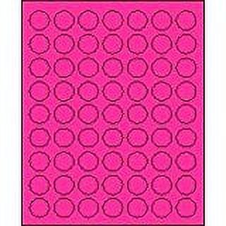 1" Round Fluorescent Pink Labels for Laser Printers, Inkjet Printers or Copier Machines. (GLC100FP)