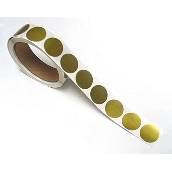 1" Round - Gold, 500 Scratch Off Labels Stickers, Designed to Create Your own Scratch-Off Cards, Raffles, Promotions, Wedding, Fun, Games etc.