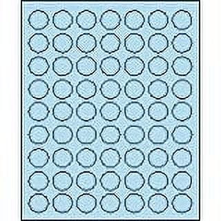 1" Round Pastel Blue Labels for Laser Printers, Inkjet Printers or Copier Machines. (GLC100PB)