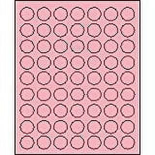 1" Round Pastel Pink Labels for Laser Printers, Inkjet Printers or Copier Machines. (GLC100PP)