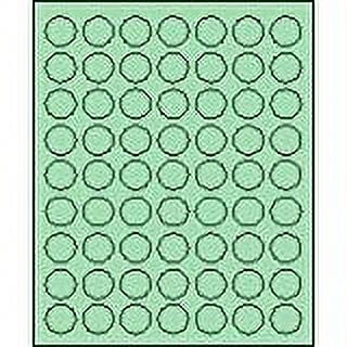 1" Round Pastel green Labels for Laser Printers, Inkjet Printers or Copier Machines. (GLC100PG)