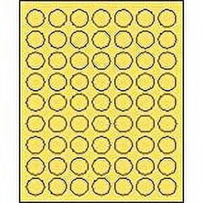 1" Round Pastel yellow Labels for Laser Printers, Inkjet Printers or Copier Machines. (GLC100PY)