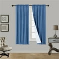 thumbnail image 1 of 1 Royal Blue Single Panel Solid Foam Lined Blackout Window Curtain Panel Treatment Drape Rod Pocket Size 63" Long R64, 1 of 2