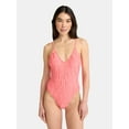 thumbnail image 1 of No Boundaries Textured One Piece Swimsuit, Women’s, 1 of 5