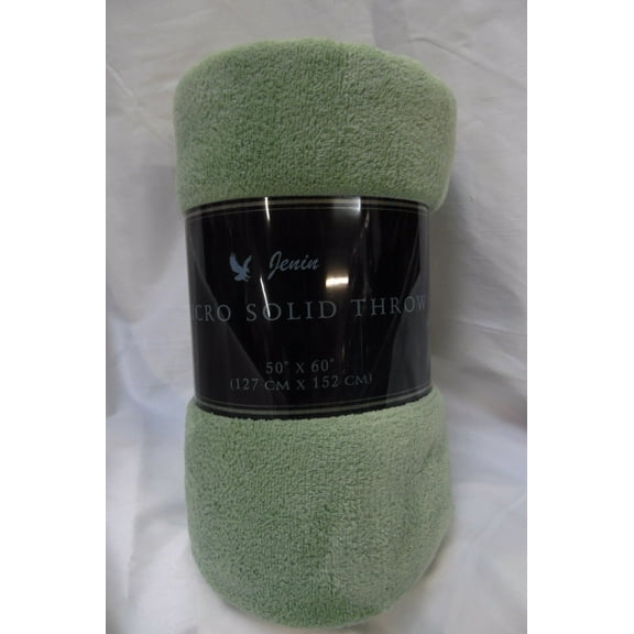 1 SAGE GREEN Solid Soft Warm Versatile Small Throw Lightweight Travel Micro Plush Bed Blanket 50"X 60"