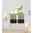 thumbnail image 1 of 1 SET ANY CURTAIN SEMI SHEER ROD POCKET PANEL 2 TONE SOLID COLORS TAUPE / BROWN CAN SEE THRU TREATMENT WINDOW KITCHEN, BATHROOM SIZE 30" WIDE X 36" LENGTH, 1 of 1