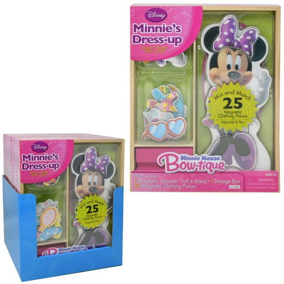 1 SET Minnie 25pc Wooden Doll