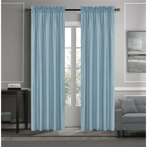 1 SET ROD POCKET MANY COLORS MIX MATCH WINDOW CURTAIN SHEER FAUX SILK
