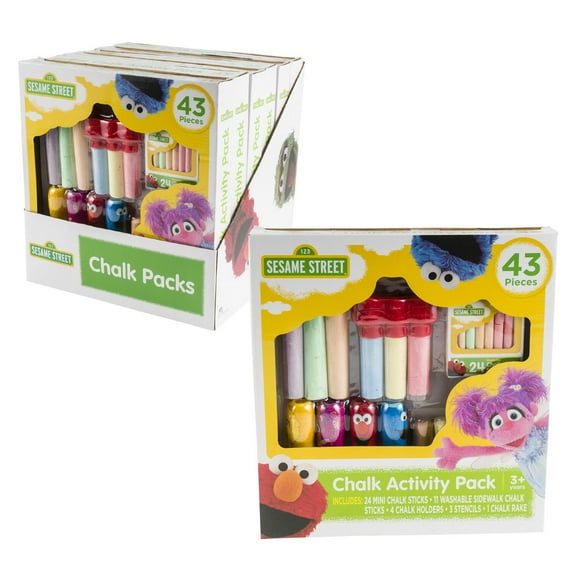 1 SET Sesame Street Chalk Activity Set 43pc