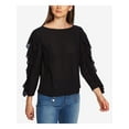 thumbnail image 1 of 1. STATE $89 Womens New 1322 Black Jewel Neck Top M B+B, 1 of 2
