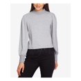 thumbnail image 1 of 1. STATE $89 Womens New Gray Feather Hem Mock Neck Long Sleeve Sweater L B+B, 1 of 3