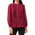 thumbnail image 1 of 1. STATE Pintuck Yoke Button-Up Blouse, Size XS, 1 of 1
