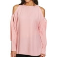 thumbnail image 1 of 1.STATE Womens Cold Shoulder Knit Blouse, Pink, Small, 1 of 2