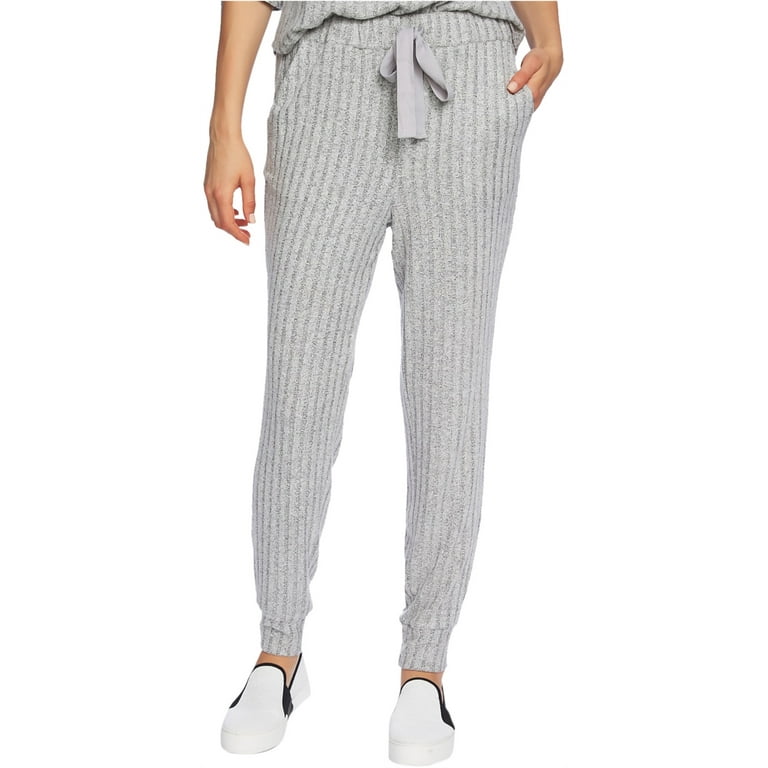 1.STATE Womens Cozy Ribbed Pajama Lounge Pants, Grey, Large