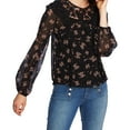 thumbnail image 1 of 1.STATE Womens Crochet Trim Pullover Blouse, Black, Medium, 1 of 3