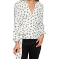 thumbnail image 1 of 1.STATE Womens Daisy Wrap Blouse, Beige, X-Large, 1 of 2