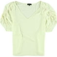 thumbnail image 1 of 1.STATE Womens Drawstring Sleeve Knit Blouse, Off-White, Large, 1 of 2