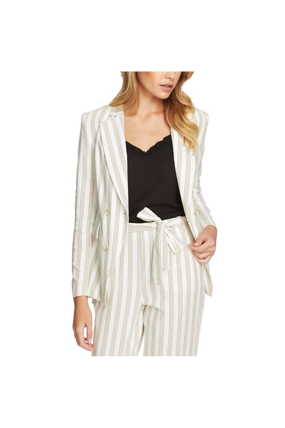 1. State Duet Modern Stripe Double Breasted Jacket