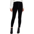 thumbnail image 1 of 1.STATE Womens Exposed Zipper Casual Corduroy Pants, Black, 2, 1 of 2