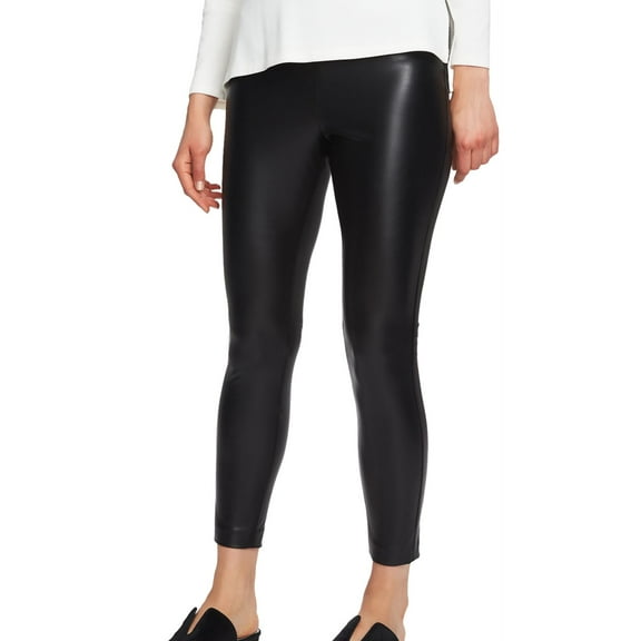 1.STATE Womens Faux Leather Stretch Casual Legging Pants, Black, 10