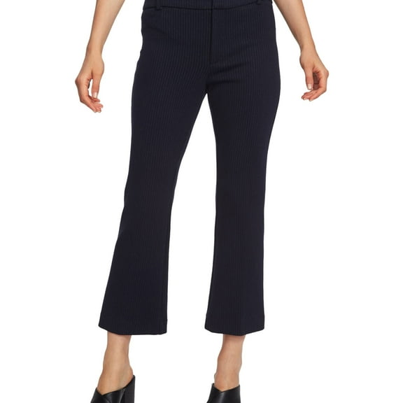 1.STATE Womens Kick Flare Casual Trouser Pants, Blue, 4