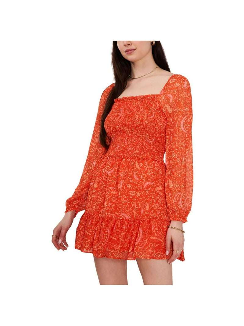 strapless open back dress Casarile Red Floral Print V-Neck Balloon Sleeve Maxi Dress – Club L London main image 0