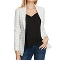 thumbnail image 1 of 1.STATE Womens Plaid One Button Blazer Jacket, White, 14, 1 of 1