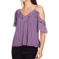 thumbnail image 1 of 1.STATE Womens Ruffle Pullover Blouse, Purple, Small, 1 of 2