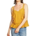 thumbnail image 1 of 1.STATE Womens Ruffled Pullover Blouse, Yellow, Small, 1 of 2