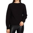 thumbnail image 1 of 1.STATE Womens Texture Pullover Sweater, Black, Large, 1 of 1