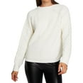 thumbnail image 1 of 1.STATE Womens Texture Pullover Sweater, White, Small, 1 of 2