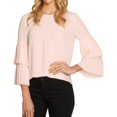 thumbnail image 1 of 1.STATE Womens Tiered-Sleeve Knit Blouse, Pink, Small, 1 of 2